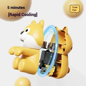 Cute Cartoon Shiba Inu Food Cooling Fan USB Rechargeable Clip-on <b>Mini</b> Handheld Fan for Baby Hot Noodle Soup Meal <b>Cooler</b> - Product Image 5