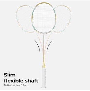 High DURABLE ISOMETRIC Frame Professional Full Carbon Fiber <b>Badminton</b> Racket Lightweight Smooth Graphite Shaft Soft Hardness - Product Image 2