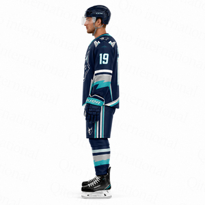 Uniforme de Hockey sobre Hielo Personalizado con Logotipo del Equipo, Jersey y Pantalones de Poliéster de Alto Rendimiento para Equipos Juveniles de Hockey - Product Image 3