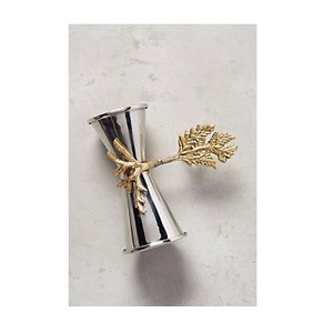 Premium Stainless Steel Double Cocktail Jigger with Copper Handle Dual <b>Spirit</b> Measure Cup 1oz 2oz Professional Barware Tools - Product Image 5