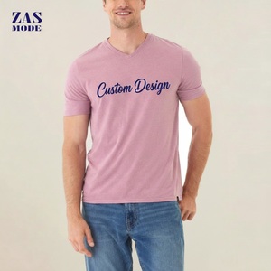 เสื้อยืดผู้ชายคอวี แขนสั้น ผ้าฝ้าย 100% 210gsm ทรงเข้ารูป แห้งเร็ว เป็นมิตรกับสิ่งแวดล้อม ขายดี ราคาถูก ขายส่งจากโรงงาน รับผลิตตามแบบ - Product Image 1