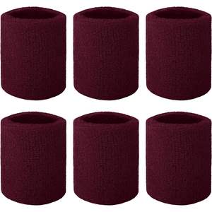 2025 6 pièces Spandex poignet bandeau ensemble éponge coton absorbant pour les compétitions de tennis et de basket-ball - Product Image 5