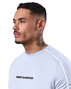T-shirt athlétique blanc à bordures contrastées pour homme, décontracté, à manches courtes, col rond, vêtements de sport légers et respirants, à porter au quotidien en été pour homme - Product Image 6