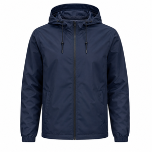 Chaqueta Impermeable de Alta Calidad para Hombre, con Capucha y Cremallera Completa, Cortavientos de Softshell para Exteriores, Color Sólido - Product Image 1