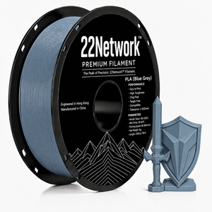 Filament PLA gris bleu 22Network 1,75 mm 1 kg Bobine pour imprimante 3D industrielle Haute vitesse 300 mm/s OEM ODM Direct usine - Product Image 1