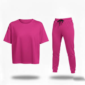 Ensemble 2 pièces streetwear femme le plus vendu pour l'été – T-shirt et pantalon en coton élasthanne écologique, respirant, séchage rapide, anti-boulochage - Product Image 6