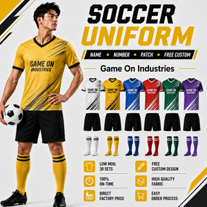 Newest Wholesale Rate Personalized Soccer Jersey Shorts and <b>Long</b> Socks Set Sublimated Football Uniform Club Teamwear <b>Kit</b> - Product Image 1