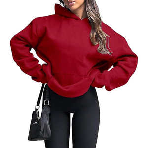 Sudadera de felpa francesa de poliéster y algodón personalizada, lavada al ácido, teñida lisa, con bolsillo extragrande, de peso pesado, estilo vintage, para invierno, estilo urbano. - Product Image 6