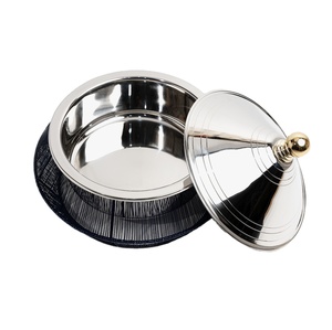 Nouveau couvercle argenté casserole en métal chauffe-aliments chauffe-plats fête Buffet ustensiles de cuisine pour la maison hôtel et mariage utilisation du serveur de nourriture - Product Image 2