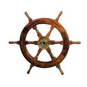 Wooden <b>Ship</b> <b>Wheel</b> Premium Coastal Lifestyle Accent Intended to Complement Beach Inspired Rooms with Nautical Charm - Product Image 1