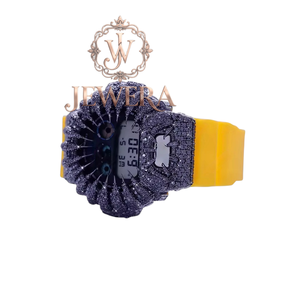 Montre de luxe en moissanite de qualité supérieure avec bracelet en caoutchouc pour la mode urbaine, les mariages et les occasions spéciales, disponible à la vente - Product Image 1