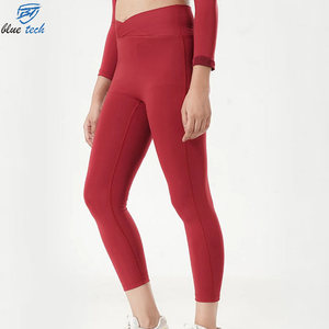 Wholesale Women's Casual High Waist V Shape Yoga <b>Leggings</b> Breathable Eco-Friendly Quick Dry Stretch Customized Colors Gym - Product Image 3