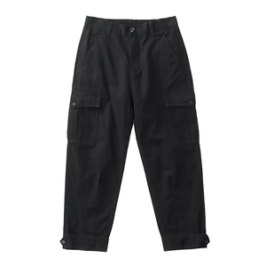 Pantalon cargo en coton épais, style streetwear, coupe ample, pantalon cargo utilitaire multi-poches, pantalon cargo de mode urbaine - Product Image 1