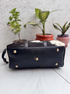 2026 Fashion New Hair On Hide Leather <b>Luggage</b> Travel Duffel Bag Multi Uses Handmade Large Capacity Cowhide Leather Unisex - Product Image 5