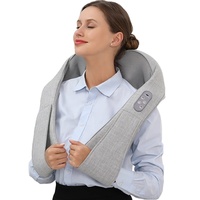 Masseur sans fil pour le cou et les épaules Shiatsu Type-C Chaleur apaisante 45 ° Direction C, intensité réglable, faible bruit, protection contre la surchauffe
