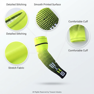 Manchons de cyclisme personnalisés, protection UV, manchons de compression sportifs respirants, logo personnalisé, OEM ODM, faible MOQ, fabricant - Product Image 3