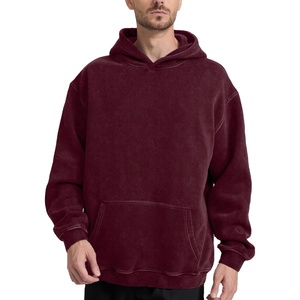Sudadera con capucha para hombre, 350g, de lujo, de alto gramaje, lavada, con efecto ácido, mezcla de algodón 2026 - Product Image 1