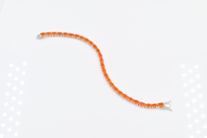 Bracelet tennis classique unisexe en argent sterling 925 avec opale orange ovale véritable taille 6x4mm sertie à griffes – Le bracelet de qualité supérieure - Product Image 5