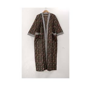 Robe kimono en coton à imprimé floral : tenue de plage bohème - Product Image 2