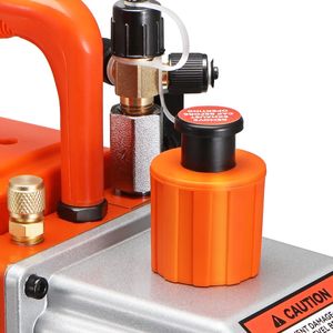 Pompa per vuoto rotativa a palette a 2 stadi da 1/2 HP, 5 CFM, 115V, per climatizzazione, con connettori maschio SAE da 1/4'', 3/8'' e 1/2'' per sistemi HVAC - Product Image 5