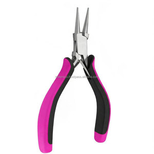 Alicates de Punta Redonda de Acero Inoxidable Personalizados, Color Rojo/Negro de Alta Calidad, Equipo para Hacer Joyas, Logotipo Personalizado, Tamaño 5'', DIY - Product Image 2