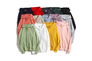 เสื้อฮู้ดผู้ชายทรงโอเวอร์ไซส์ สีพื้น มีกระเป๋า แขนยาว ผ้าฝ้ายเฟรนช์เทอร์รี่ สวมใส่สบายๆ สำหรับฤดูใบไม้ร่วง - Product Image 4