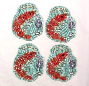 Elegant Decorative <b>Beaded</b> Embroidery <b>Coaster</b> with Fine Handmade Craftsmanship for Stylish Home Dining and Table Decoration - Product Image 3