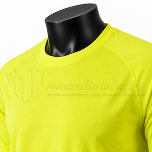 เสื้อฟุตบอลคอกลมสีเหลืองนีออนสำหรับผู้ชาย ผ้าโพลีเอสเตอร์ 100% ระบายเหงื่อได้ดี แขนสั้น ทรงปกติ เสื้อผ้าสำหรับผู้ใหญ่ - Product Image 6