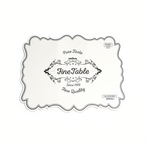 Excelsa Fine <b>Table</b> Placemats 6 Pack 43.5x28.5 Cm <b>White</b> Plastic Pure Taste Since 1919 - Product Image 3