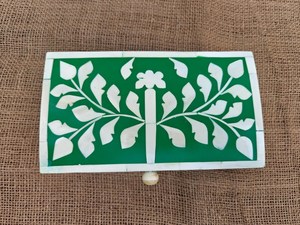 Luxury Bone Inlay Decorative Wood Box Handmade Jewelry Organizer <b>Storage</b> <b>Chest</b> for Home Office Hotel Wedding and Gift Collection - Product Image 2