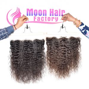 Prix de gros direct usine à 100 % : Cheveux humains indiens bruts de temple, frontaux bouclés, doux et soyeux, aspect naturel, vente directe du fabricant - Product Image 1