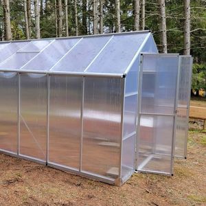 เรือนกระจกทางการเกษตรกรอบอลูมิเนียมขนาด8 'x 20' มีแผ่นโพลีคาร์บอเนตป้องกันรังสียูวีขนาด4มม. TMG-GH820 - Product Image 3