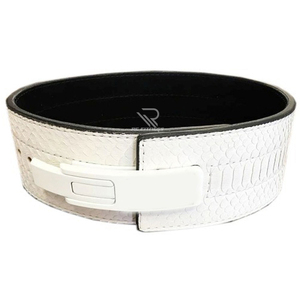 Ceinture de musculation en cuir blanc 10 mm, ceinture de powerlifting, ceinture de musculation pour la musculation, la remise en forme, la musculation en salle de sport, robuste et résistante. - Product Image 1