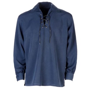 T-shirt Ghillie écossais pour homme, style Highland, chemise à lacets, mode celtique, streetwear décontracté, fournisseur OEM personnalisé en gros - Product Image 4