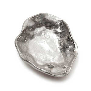 Assiette de présentation artisanale, Assiette de présentation blanche et dorée, Assiettes de présentation pour mariage - Product Image 4