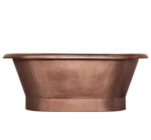 อ่างอาบน้ำทองแดงแบบตั้งพื้นทรงสี่เหลี่ยมคลาสสิก พร้อมฝาปิดเคลือบผิวแบบพาติน่า สำหรับบ้านและโรงแรม - Product Image 4