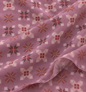 Tela Georgette Estampada en Amarillo Mostaza Orgánico, Ligera y Ecológica para Trajes de Boda y Vestidos para Ocasiones Especiales - Product Image 3