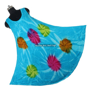 Manufacturer Of High Quality Women Wear Rayon Tie Dye Sleeveless Maxi Dress Tie Dye Long Maxi <b>Hand</b> Made Dress With Sleeveless - Product Image 5