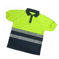 Chemises polo réfléchissantes de qualité supérieure pour travailleurs, fabrication de vêtements, chemises polo à manches courtes à 2 panneaux pour ouvriers du bâtiment