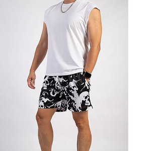 Low MOQ Custom Basketball Mesh Shorts Skull Pattern Drawstring Closure Quick Dry Double <b>Layer</b> 250 GSM 100% Polyester Sports - Product Image 5