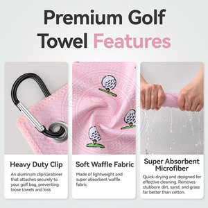 ผ้าขนหนูวาฟเฟิลสำหรับกอล์ฟ ผลิตในประเทศปากีสถาน สำหรับทีมและโปรแกรมสถาบันกอล์ฟเยาวชน - Product Image 3