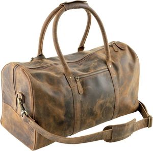 Bolsa de lona personalizable 100% de cuero vacuno genuino de alta calidad, adecuada para viajes, gimnasio, deportes y actividades al aire libre. - Product Image 4