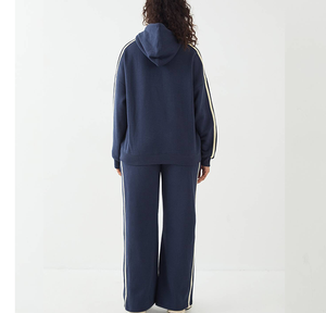 Conjunto Deportivo de 2 Piezas para Mujer, Colección Invierno 2026, OEM, Personalizado, para Entrenamiento de Fútbol, Jogging, con Franja Lateral de Felpa Francesa - Product Image 6