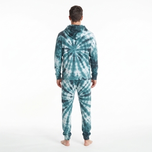 Conjunto deportivo de dos piezas con logotipo bordado personalizado, sudadera con cremallera completa y pantalones deportivos, ropa informal para hombre - Product Image 4