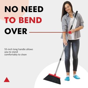 Escoba de Gran Angular para Exteriores de 55 Pulgadas, Resistente, con Capacidad de Barrido Comercial, para Uso en Interiores, Hogar, Cocina, Uso Doméstico y Comercial - Product Image 3