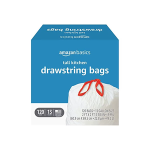 Sacs poubelles blancs de 13 gallons avec cordon de serrage, qualité supérieure, excellente tenue, pour cuisine - Product Image 4