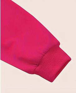 Sudadera de Algodón y Bambú de 180g para Mujer, Diseño Casual con Bloques de Color, Cuello Redondo Asimétrico y Estampado de Dibujos Animados, Suave y Cómoda, para San Valentín - Product Image 2