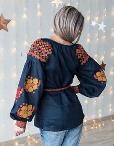 Conjunto de Dos Piezas de Blusas de Chifón 100% Algodón con Bordado Sólido y Cuello Redondo sin Mangas para Otoño, Ropa Elegante para Mujer - Product Image 3