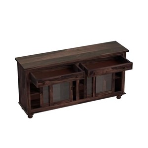 <b>Dark</b> Walnut Sheesham Wood <b>Sideboard</b> Cabinet | Handcrafted Dining Furniture Wholesale - Product Image 6