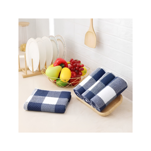 Nouvel ensemble de 4 chiffons de nettoyage de cuisine en microfibre jaunes, non pelucheux, réutilisables, séchage rapide, vente en gros, fabricant, marque privée - Product Image 6